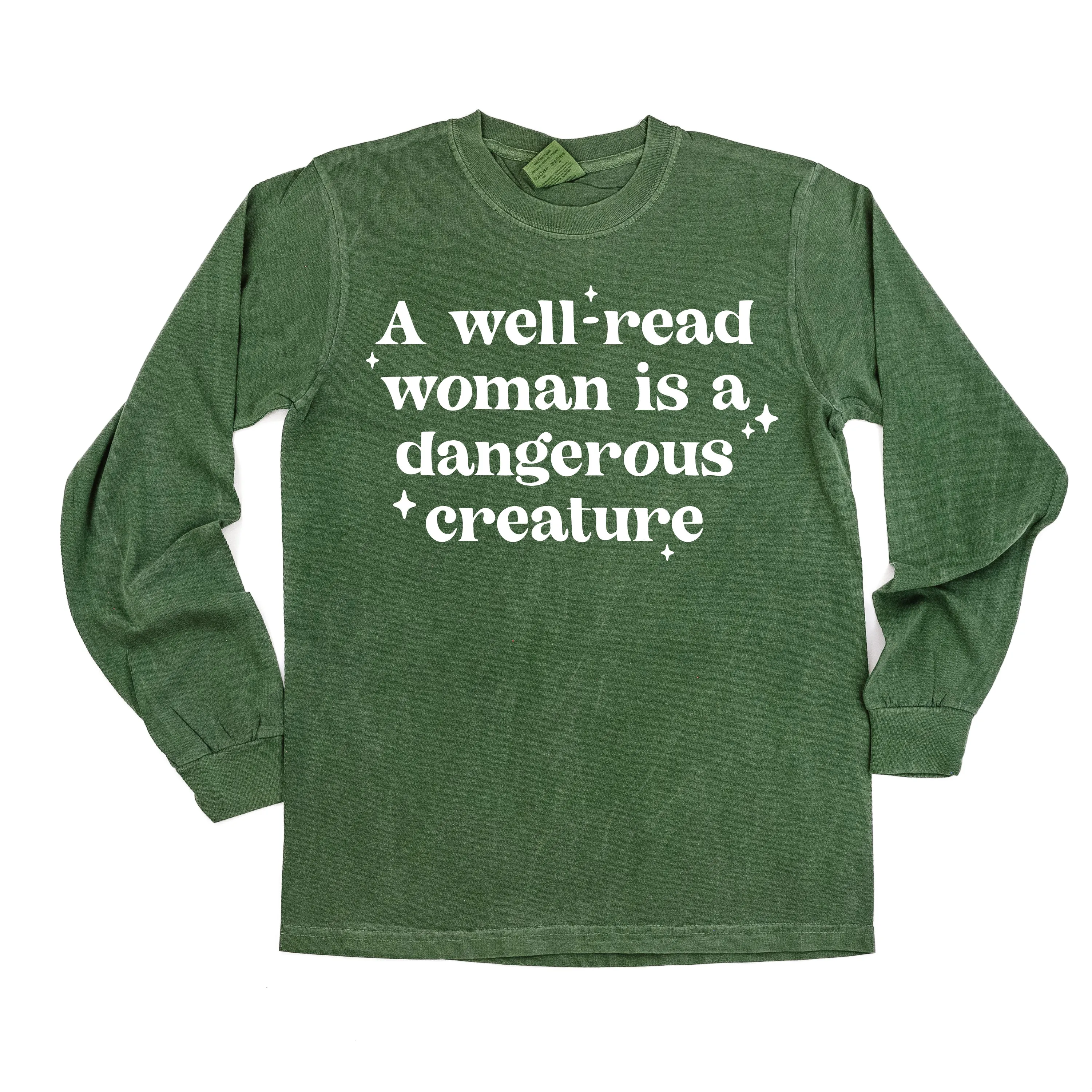 A Well-Read Woman Is A Dangerous Creature - LONG SLEEVE COMFORT COLORS TEE