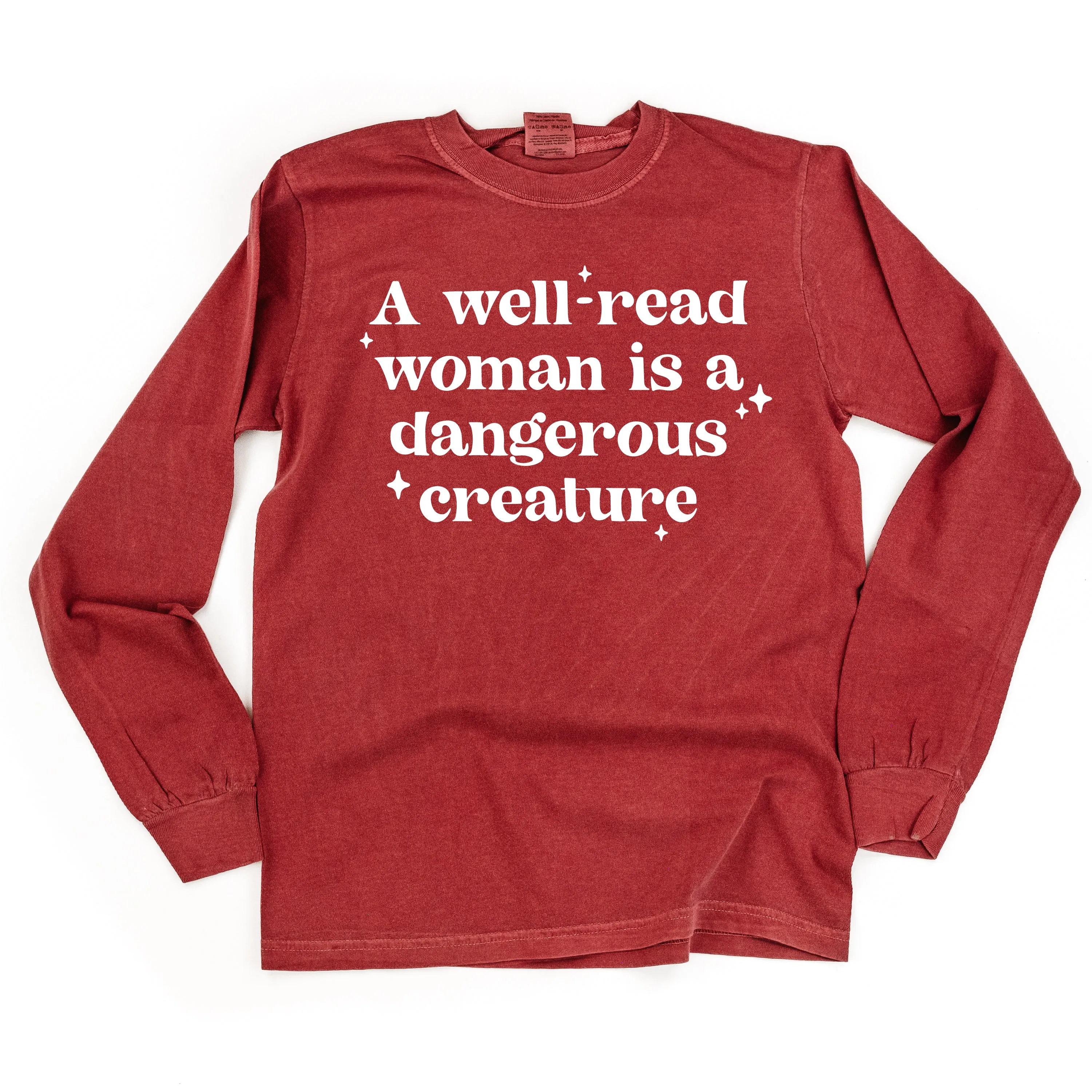 A Well-Read Woman Is A Dangerous Creature - LONG SLEEVE COMFORT COLORS TEE