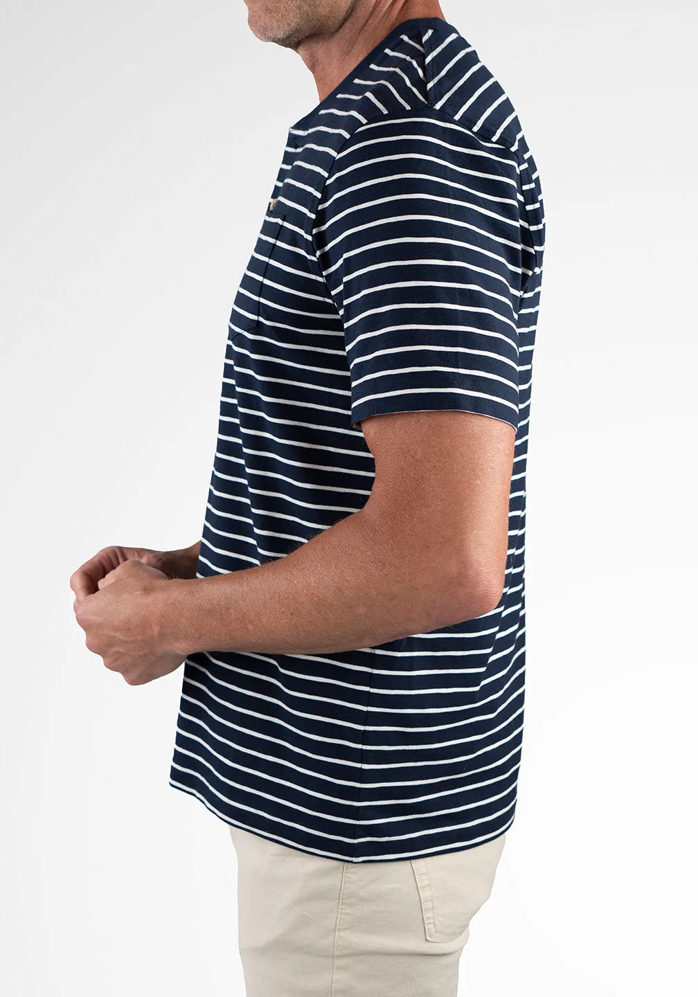 Airotec® Sailor Stripe Short Sleeve Henley