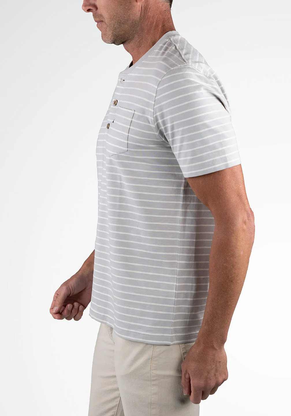 Airotec® Sailor Stripe Short Sleeve Henley