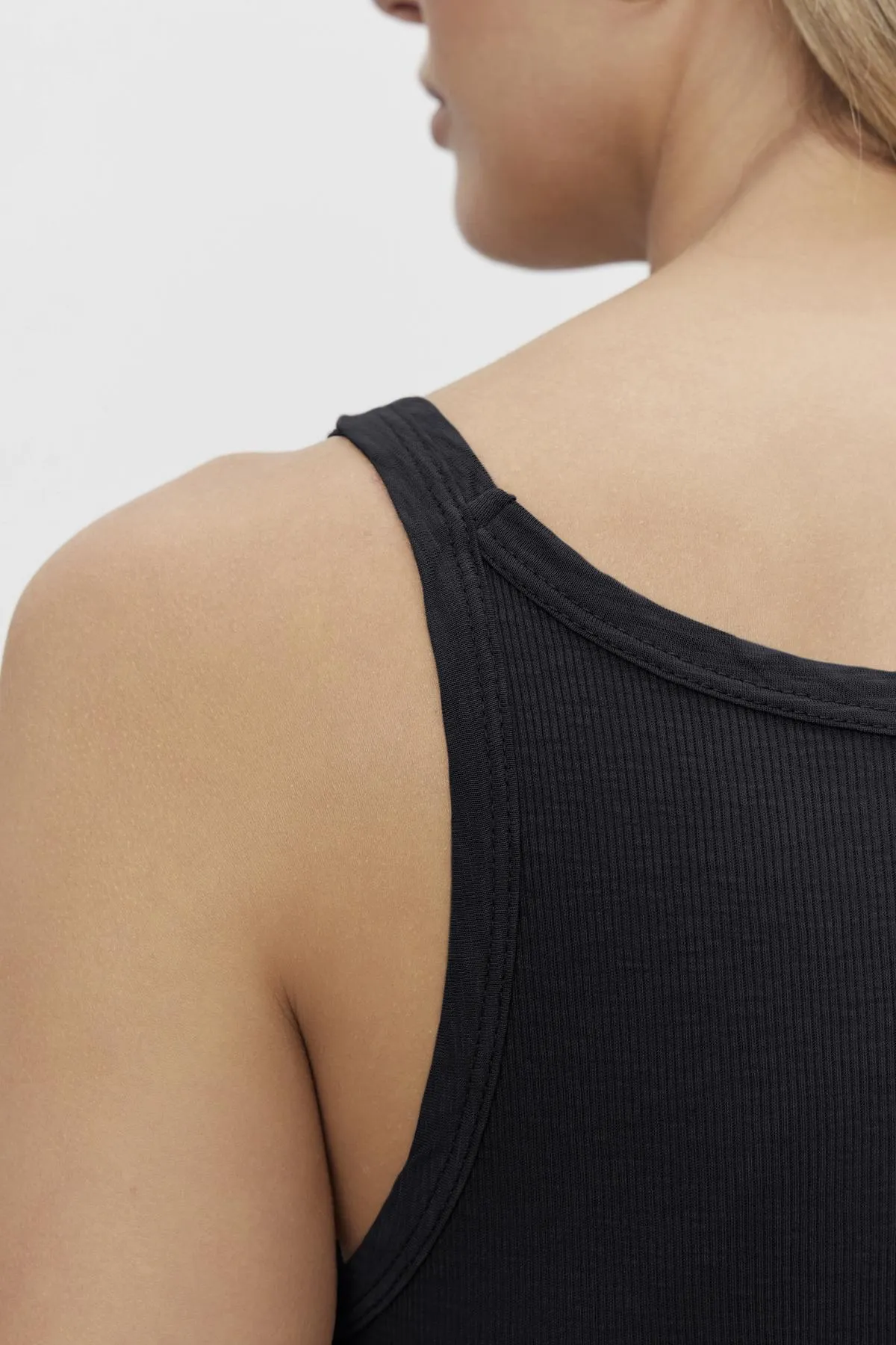 ALIZA RIBBED COTTON LAYERING TANK