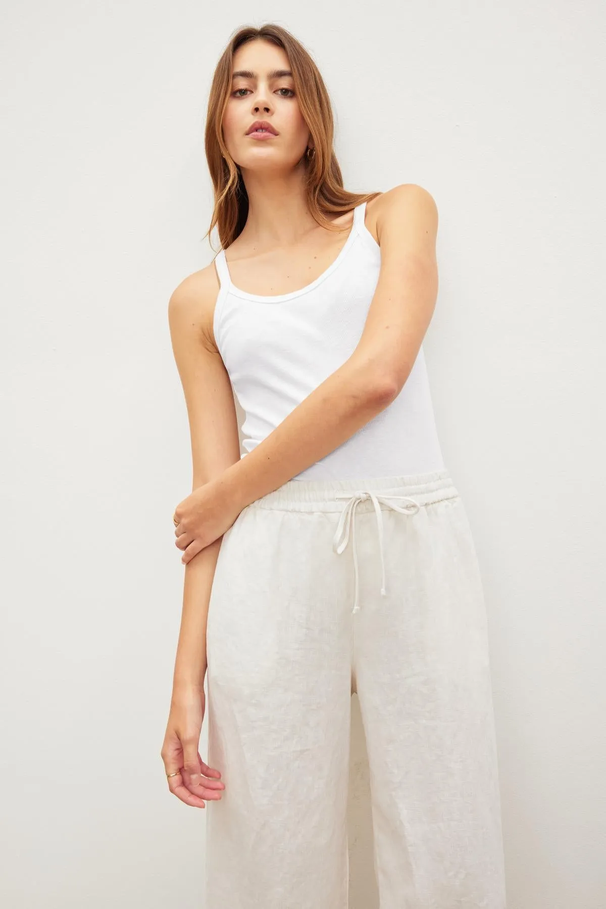 ALIZA RIBBED COTTON LAYERING TANK