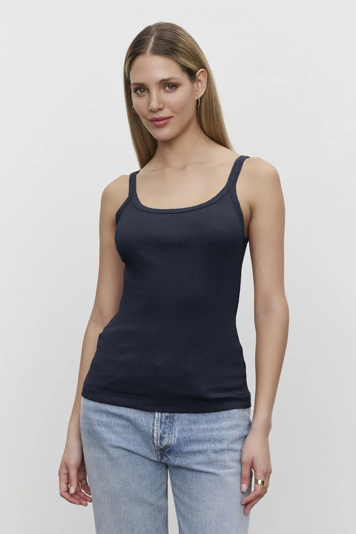 ALIZA RIBBED COTTON LAYERING TANK