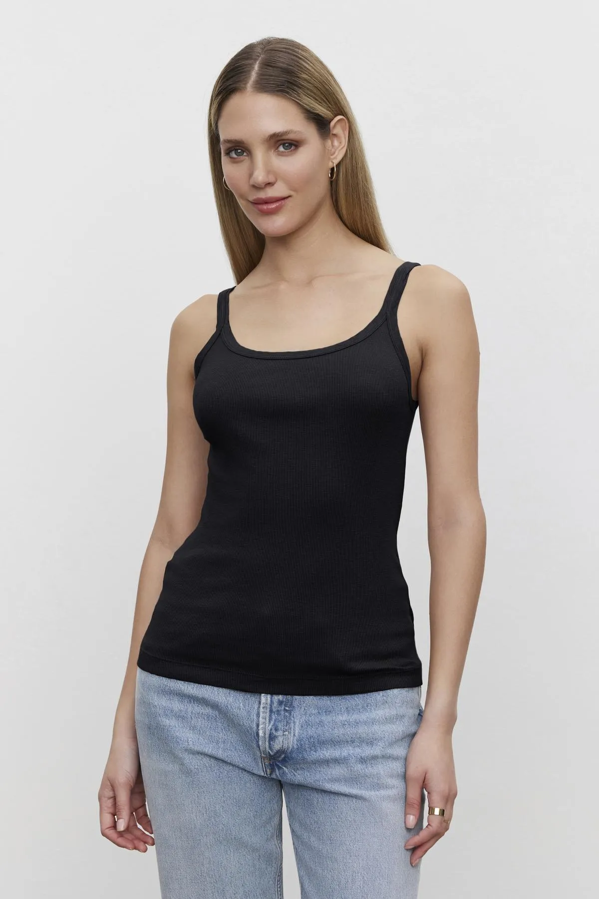 ALIZA RIBBED COTTON LAYERING TANK