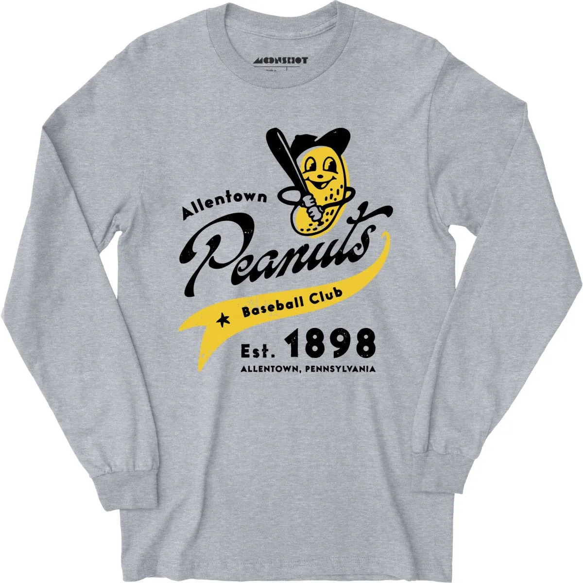 Allentown Peanuts - Pennsylvania - Vintage Defunct Baseball Teams - Long Sleeve T-Shirt