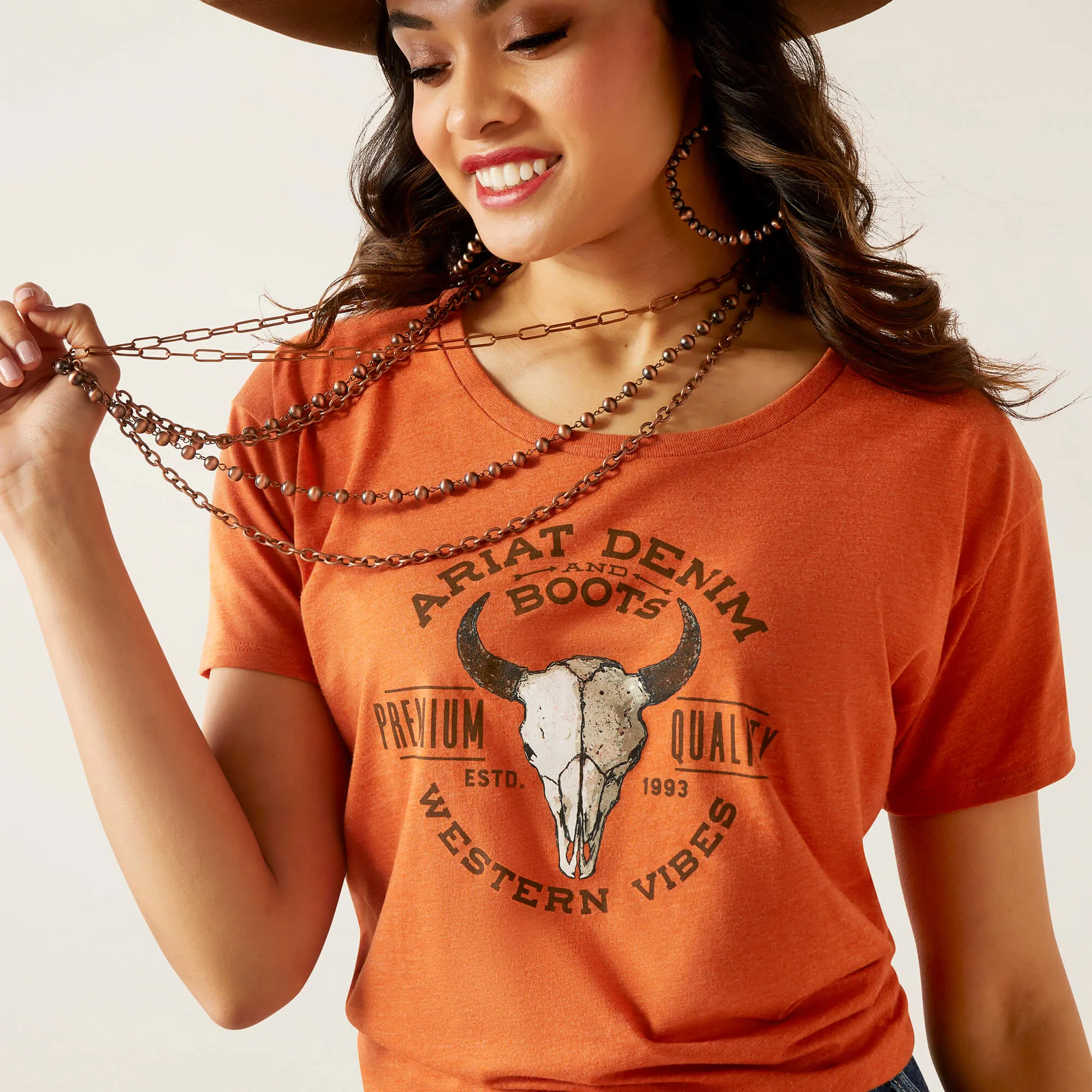 Ariat Women's Bison Skull Tee