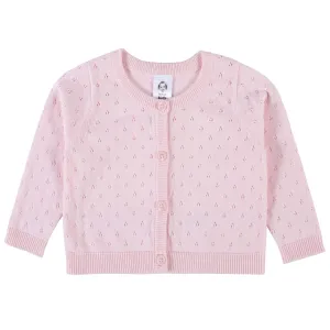 Baby & Toddler Girls Pink Pointelle Cardigan