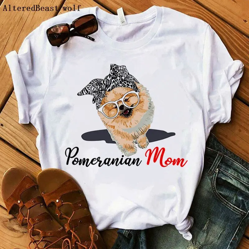 Bandana Pomeranian Mom T-Shirt