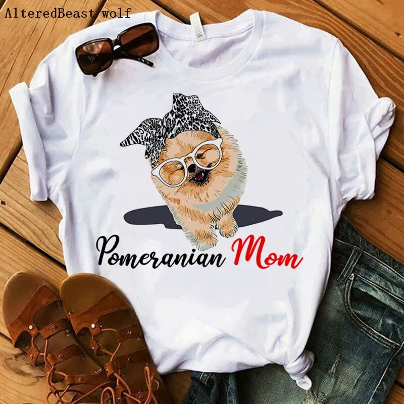 Bandana Pomeranian Mom T-Shirt