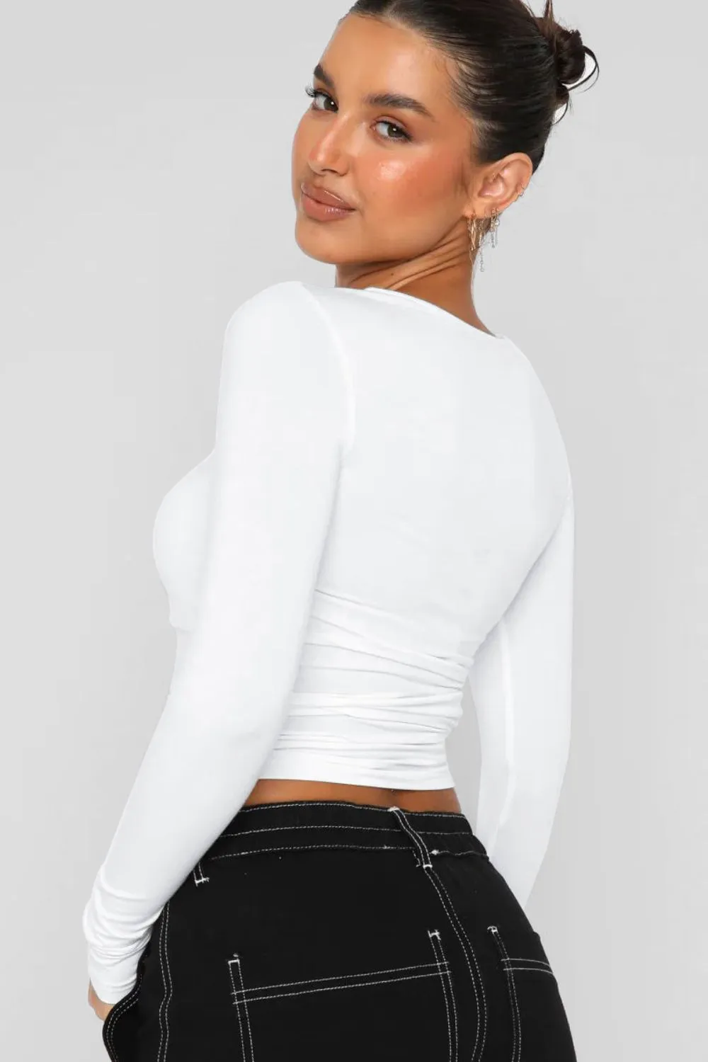 Basic Layering Boat Neck Long-Sleeve Top | 6 Colors