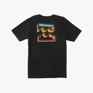 Billabong Boys Crayon Waves Short Sleeve Tee Black