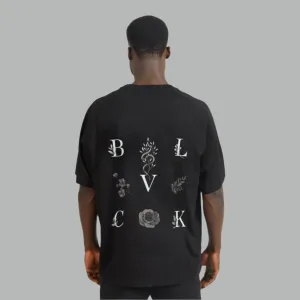 Blvck Paris - "Blvck Floral Logo" - Streetwear Look Tee - Unisex