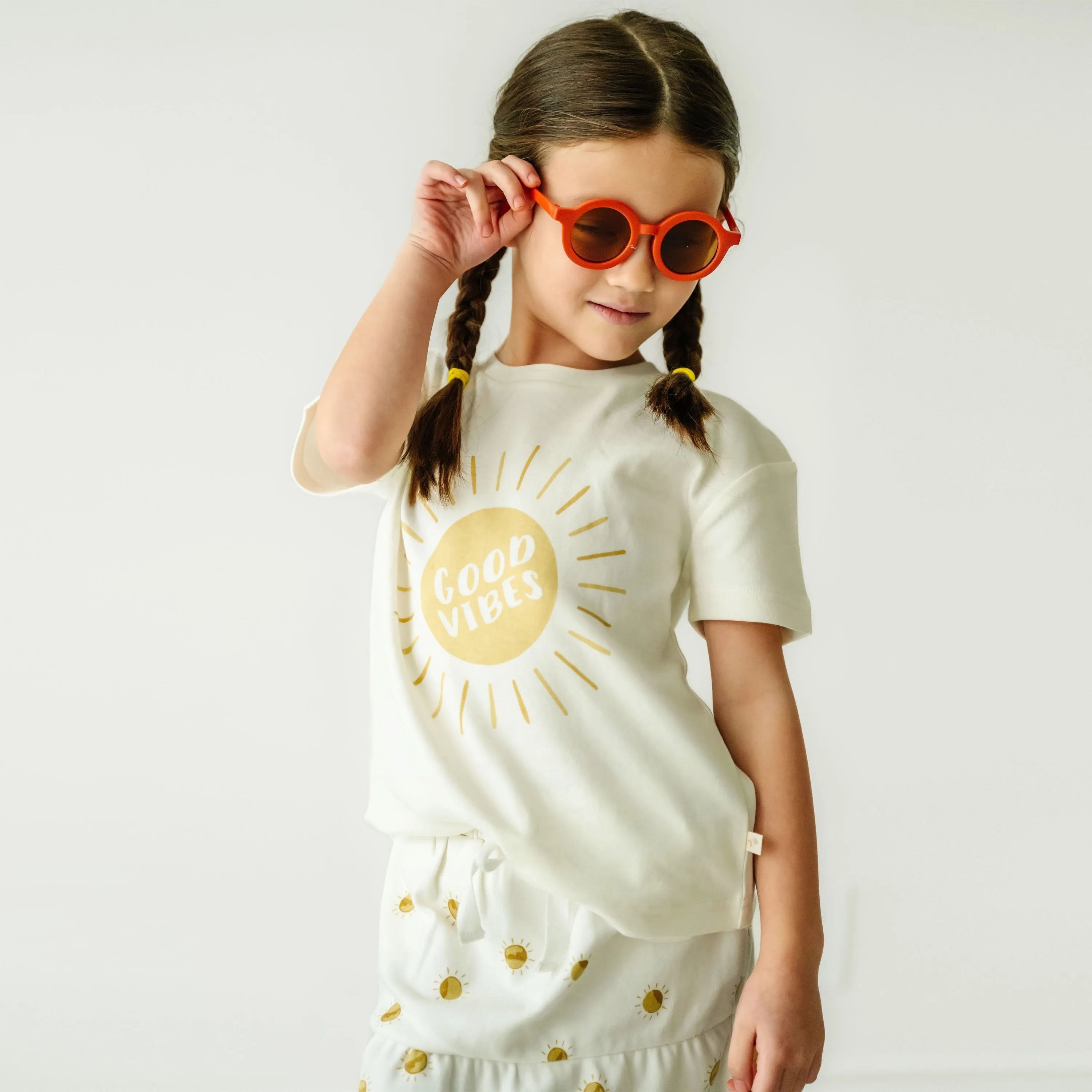 Boxy Tee And Skirt Set - Sunshine