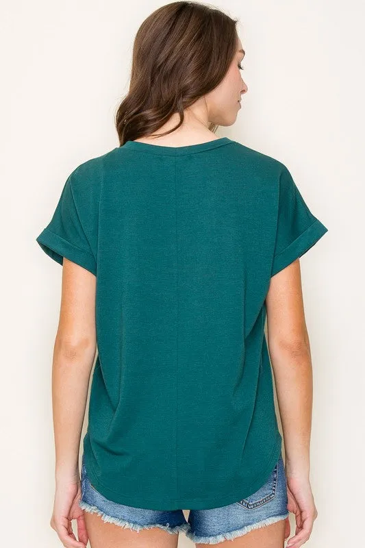 Dark Teal Soft Terry Tee