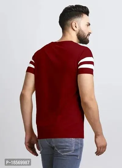 Elegant Cotton Blend Colourblocked Round Neck Tees For Men- Pack Of 2