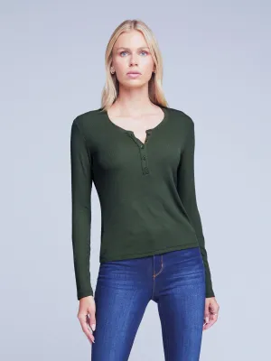 Faith Henley Tee 5641MMS Hunter Green