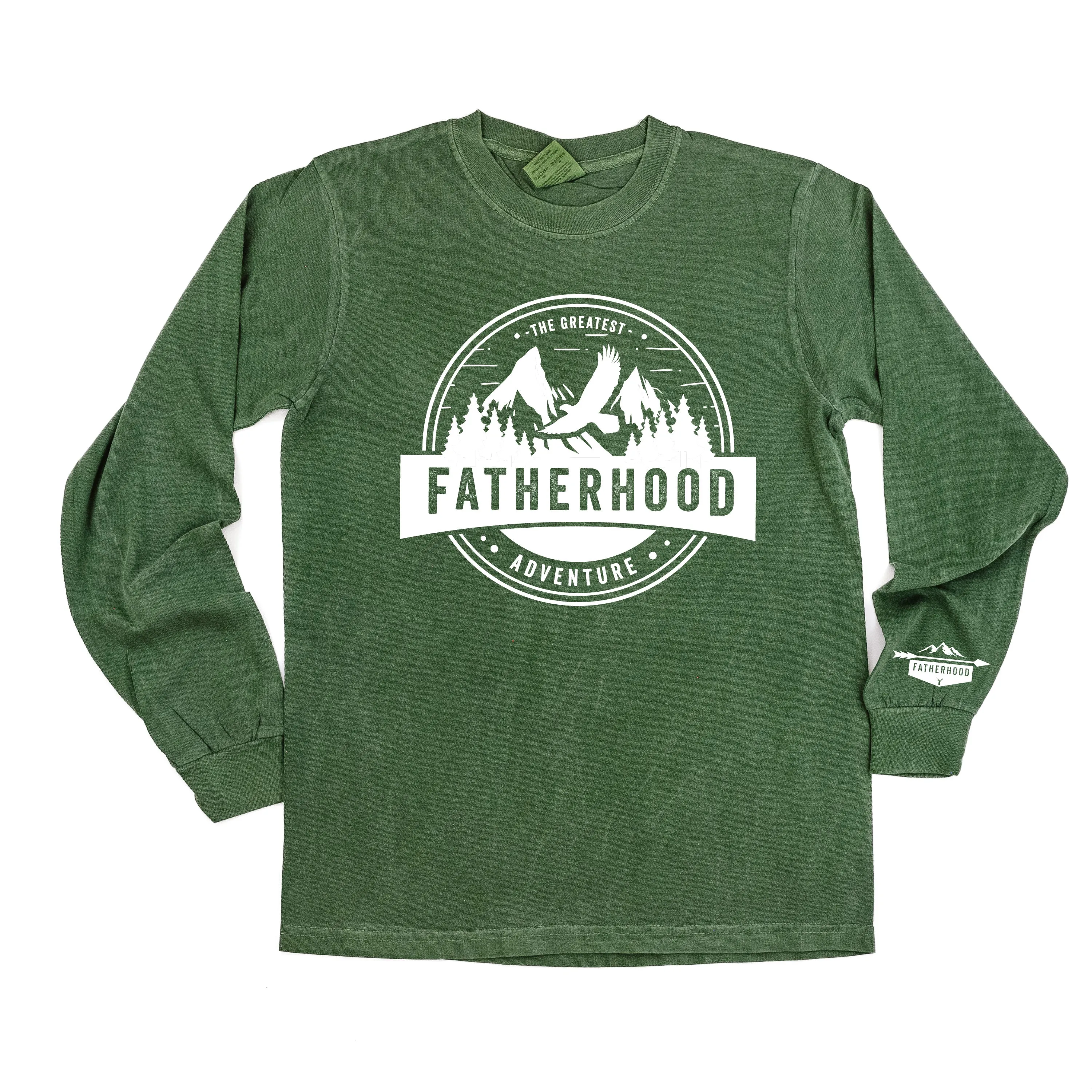 FATHERHOOD - THE GREATEST ADVENTURE (WRIST DETAIL) - LONG SLEEVE COMFORT COLORS TEE