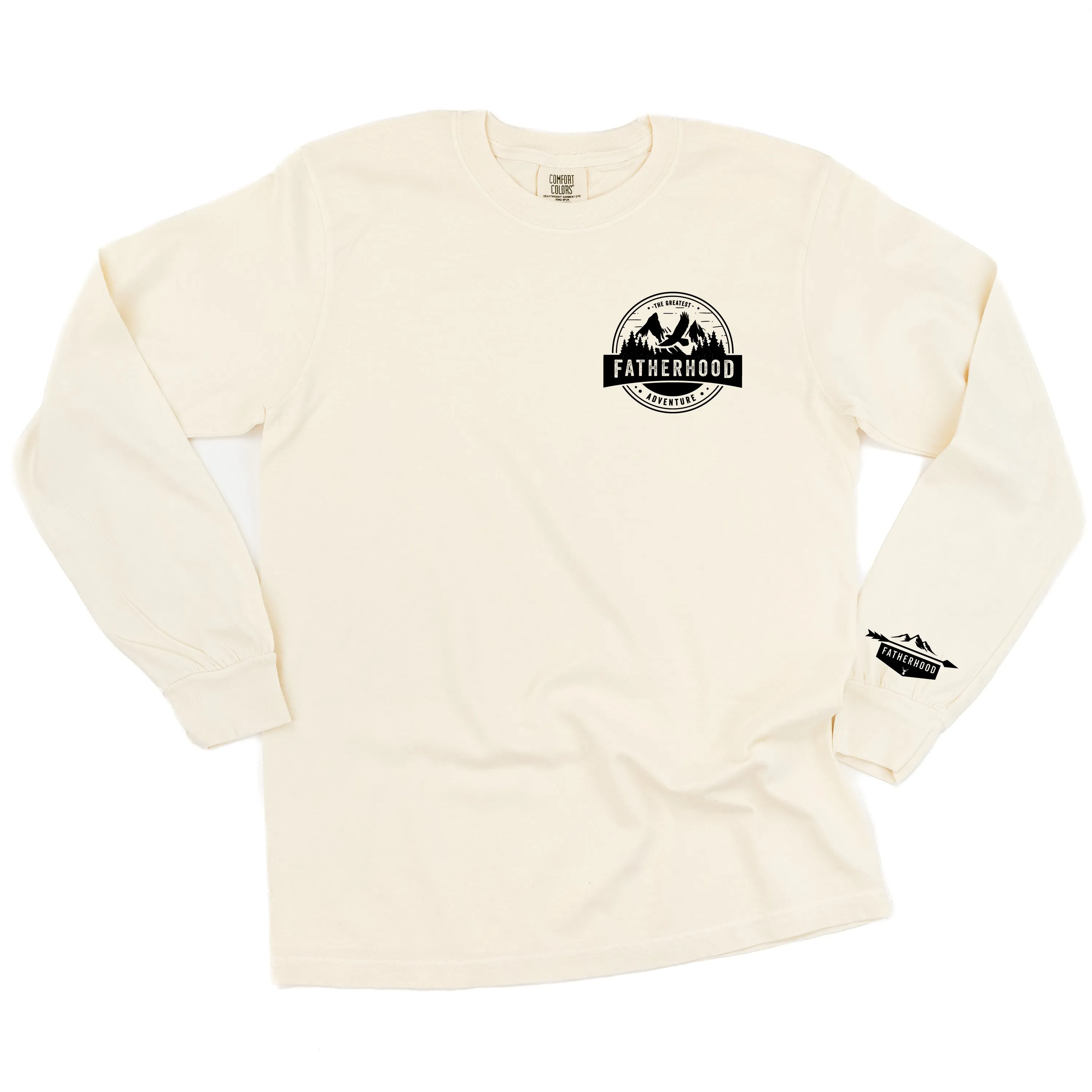 FATHERHOOD - THE GREATEST ADVENTURE (WRIST DETAIL) - LONG SLEEVE COMFORT COLORS TEE