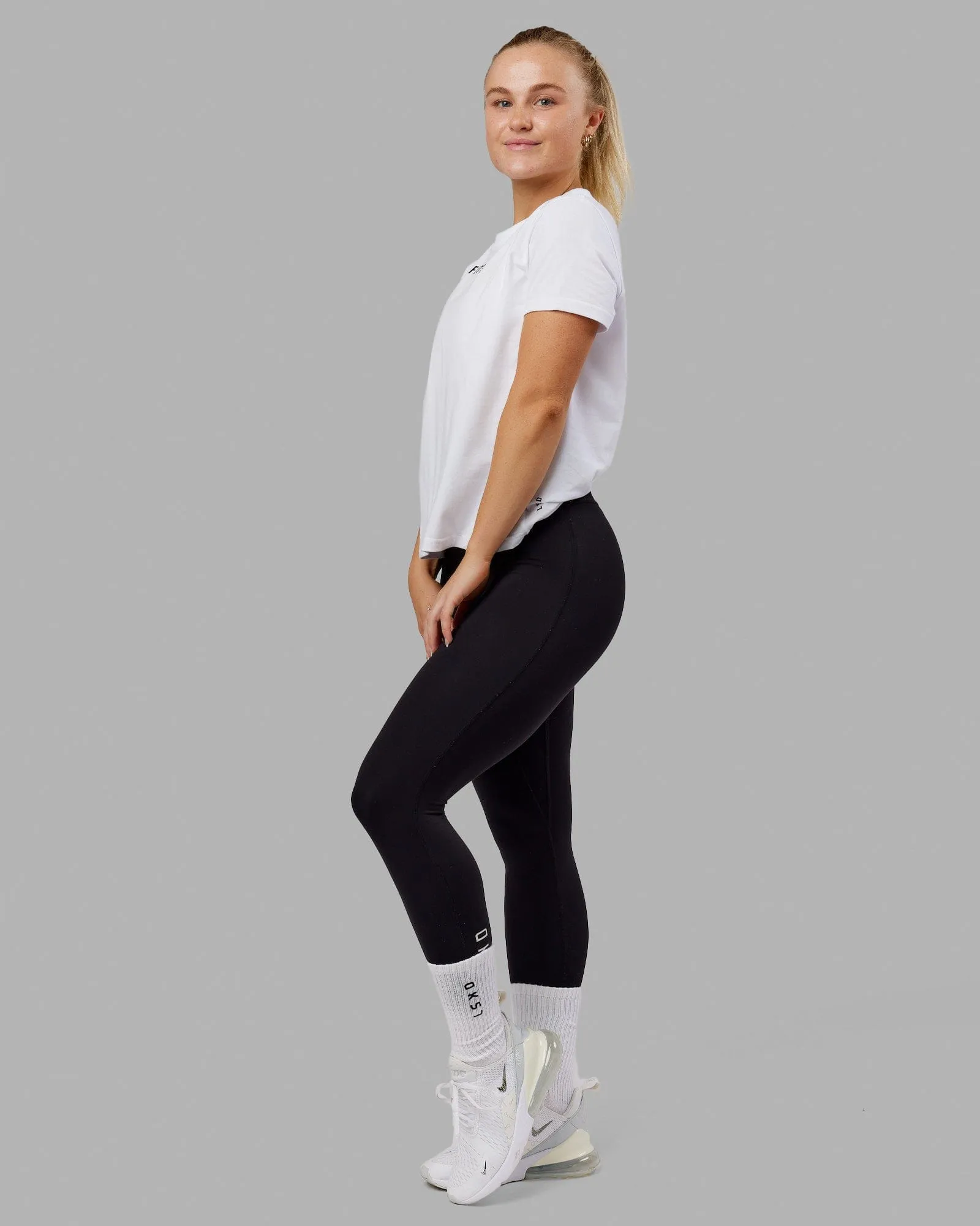 Fitstop Fast FLXCotton Tee - White-Black