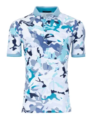 Forest Camo Polo | Cyano Blue