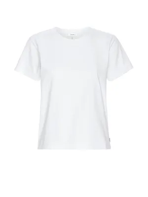 Frame Side Detail Button Tee in White