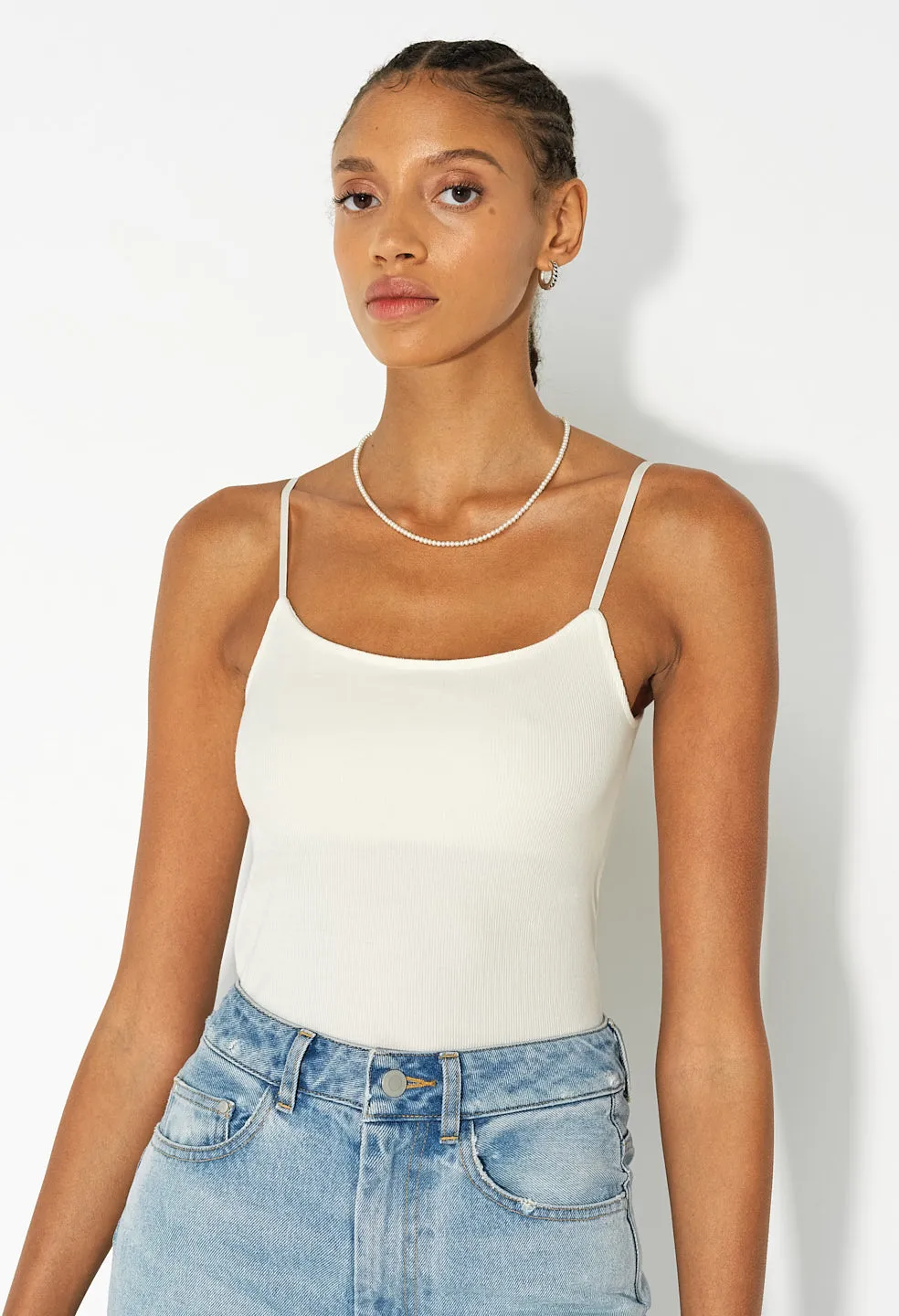 Gemini Rib Cami / Salt