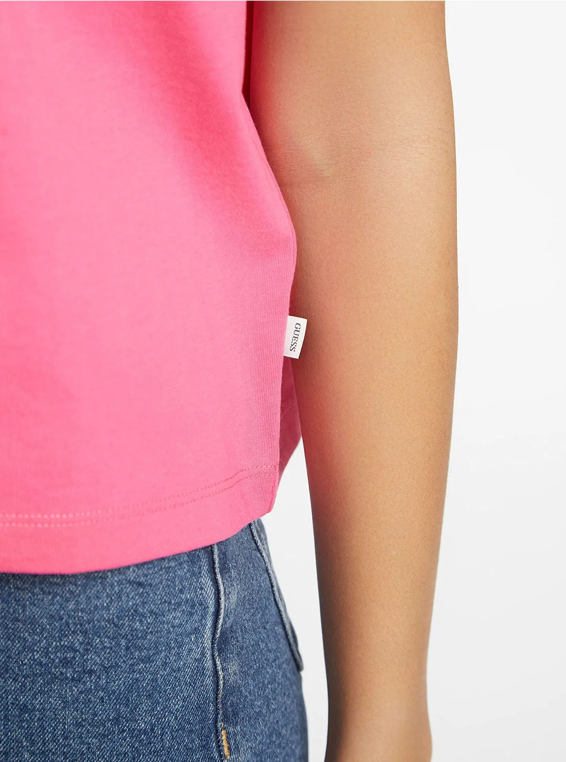 Guess Jeans Pink Boxy T-Shirt