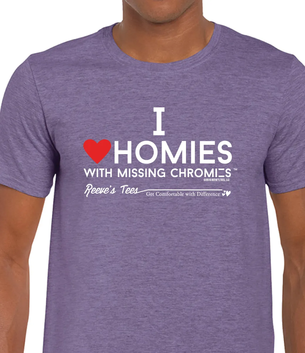 I Love Homies with MISSING Chromies - Kids - Short Sleeve Tee