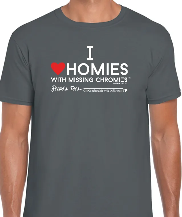 I Love Homies with MISSING Chromies - Kids - Short Sleeve Tee