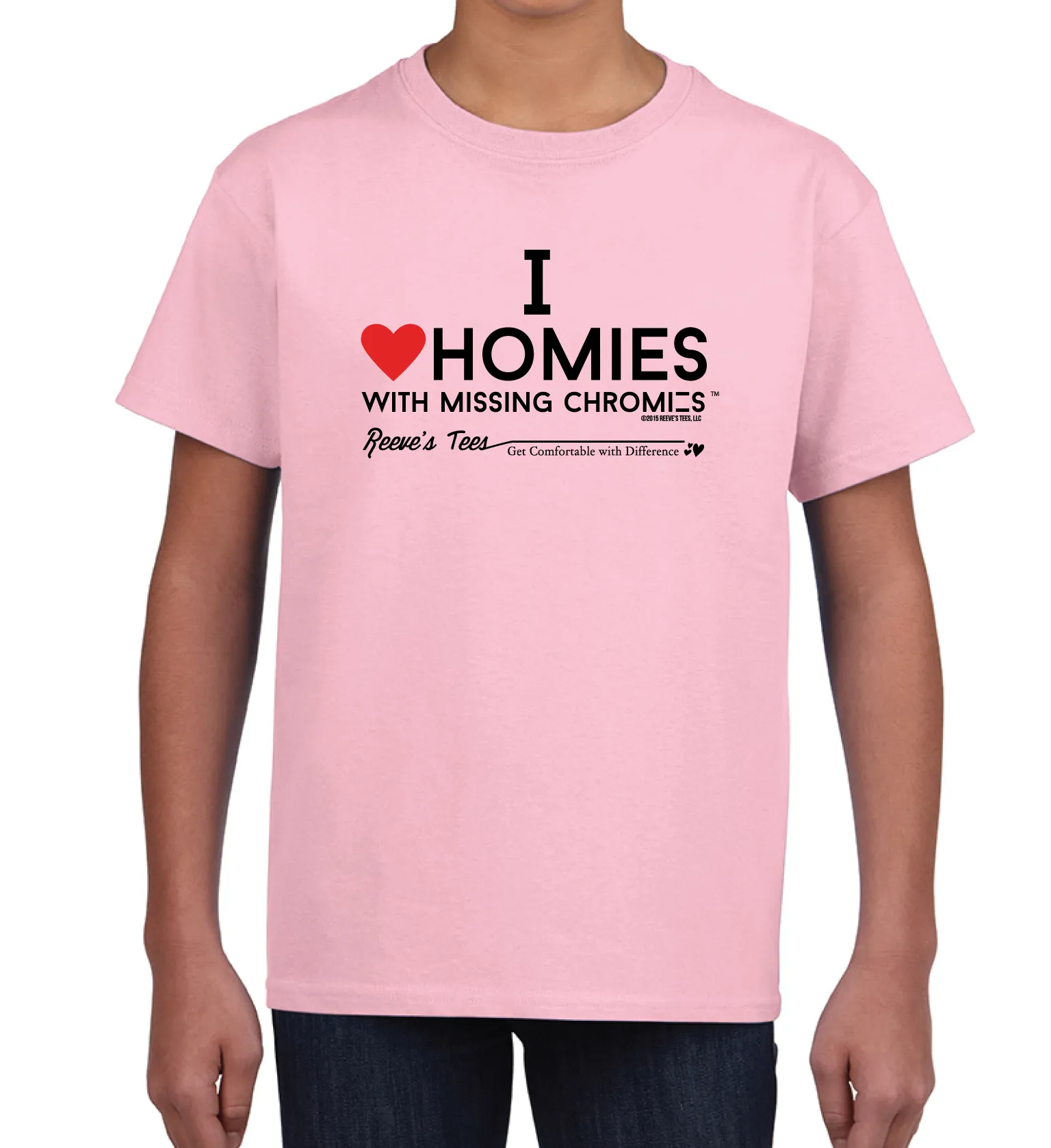 I Love Homies with MISSING Chromies - Kids - Short Sleeve Tee