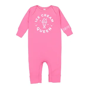 Ice Cream Queen - (Full Size) - Ice Cream Wrist Detail - One Piece Baby Sleeper