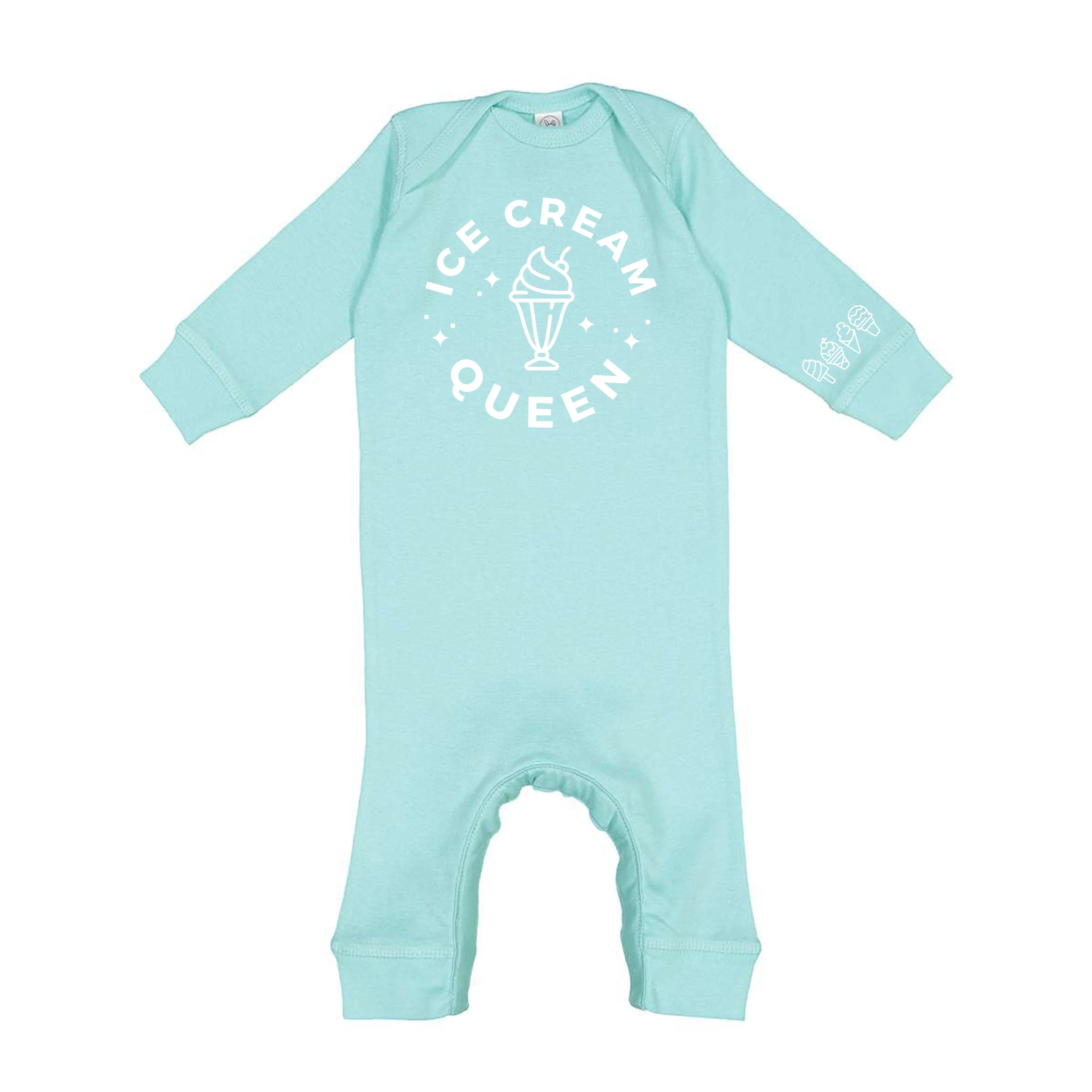 Ice Cream Queen - (Full Size) - Ice Cream Wrist Detail - One Piece Baby Sleeper