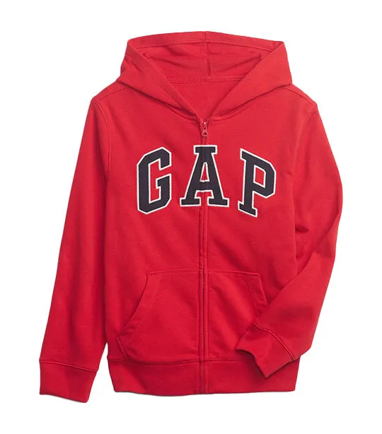 Kids Gap Logo Zip Hoodie Pure Red V2