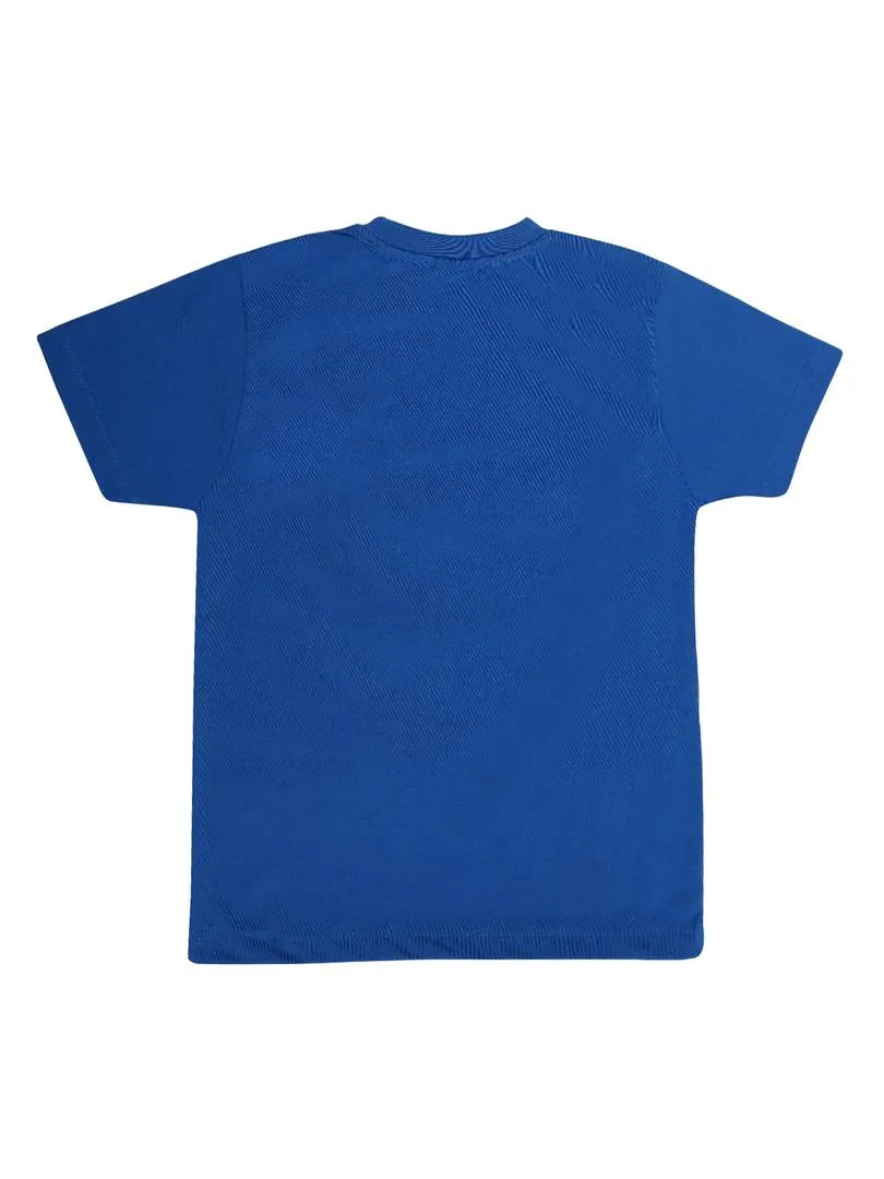 Kids Printed Blue Cotton Tees