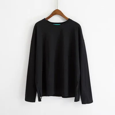 [Korean Style] Jelly Solid Color Basic Long Sleeve Tee