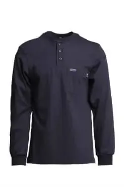 LAPCO - 7oz FR Henley Tees, Navy