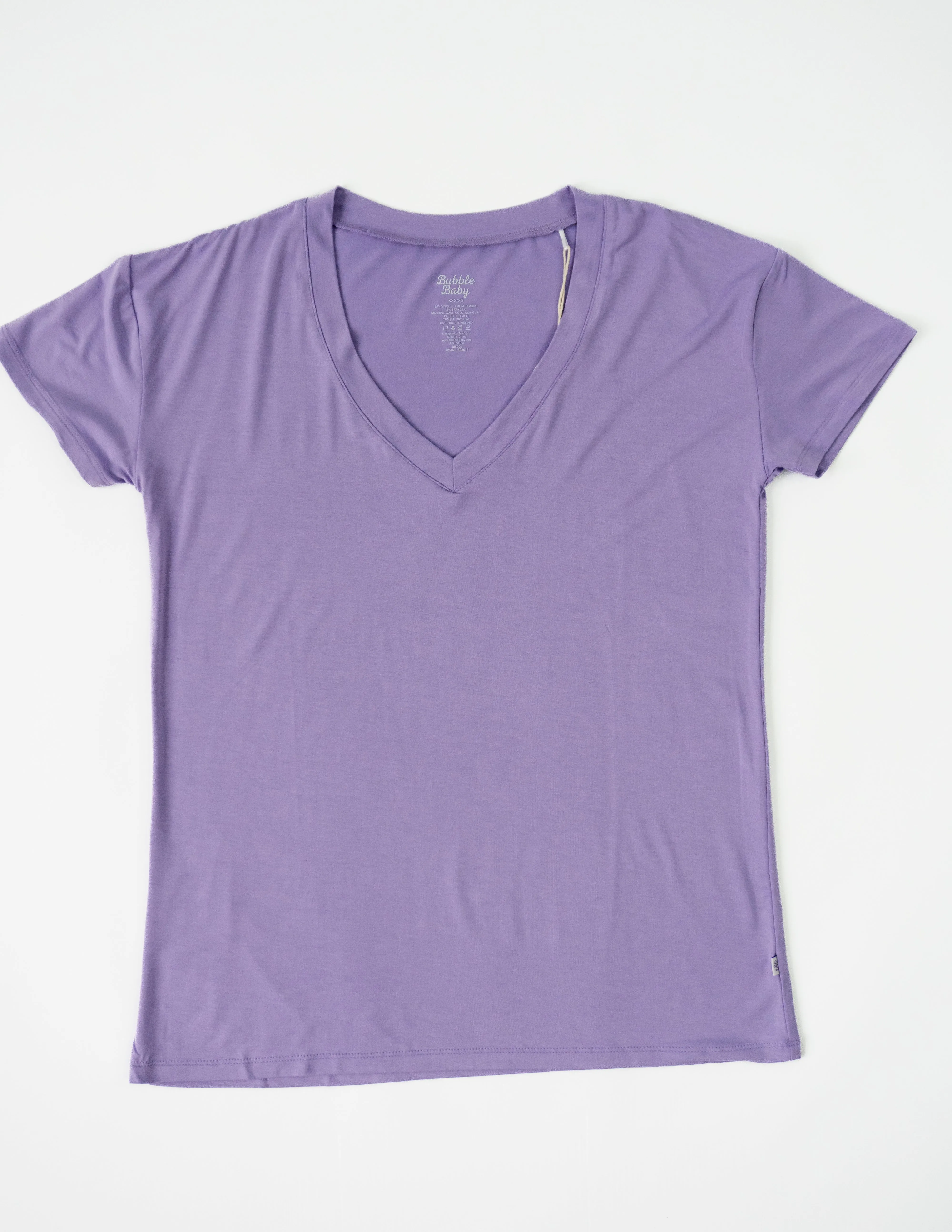 Lavender | Short Sleeve Adult V Neck