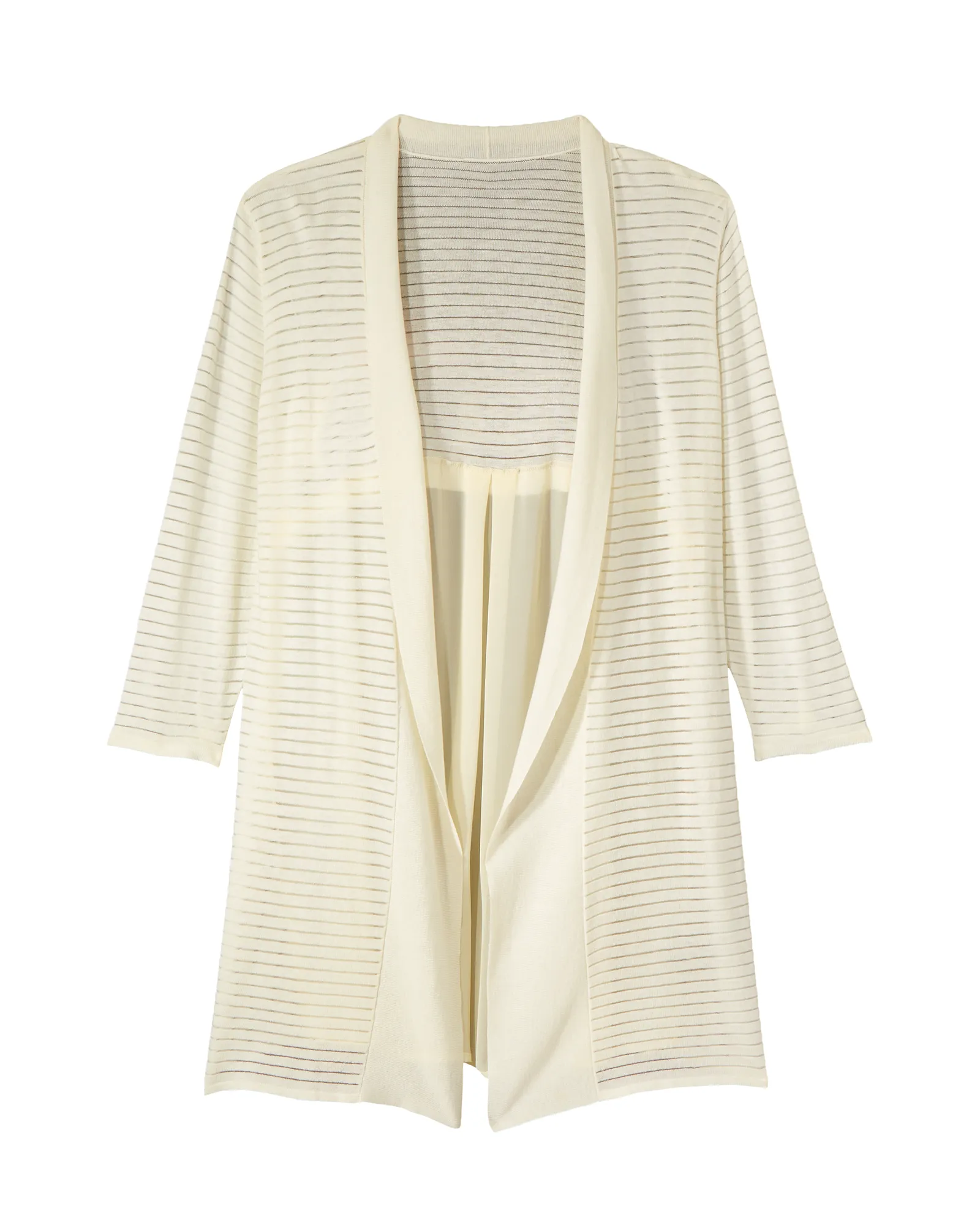 Leslie Three-Quarter-Sleeve Cardigan | Ivory