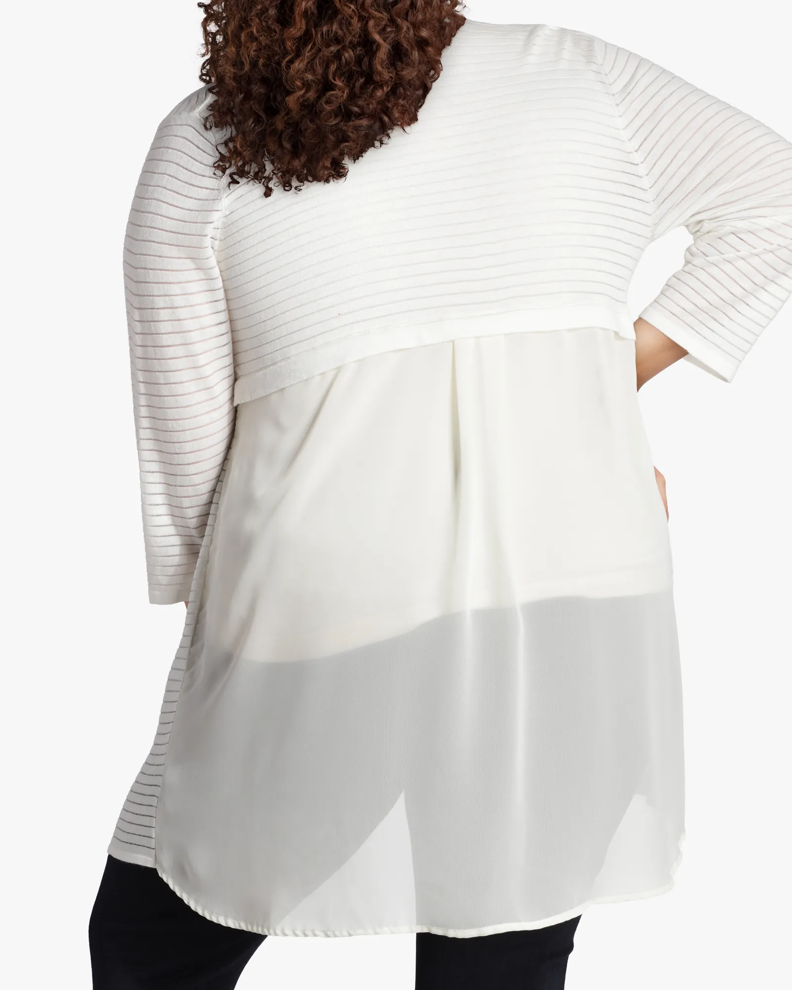 Leslie Three-Quarter-Sleeve Cardigan | Ivory