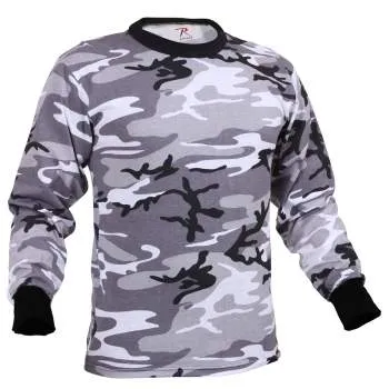 Long Sleeve Colored Camo T-Shirt