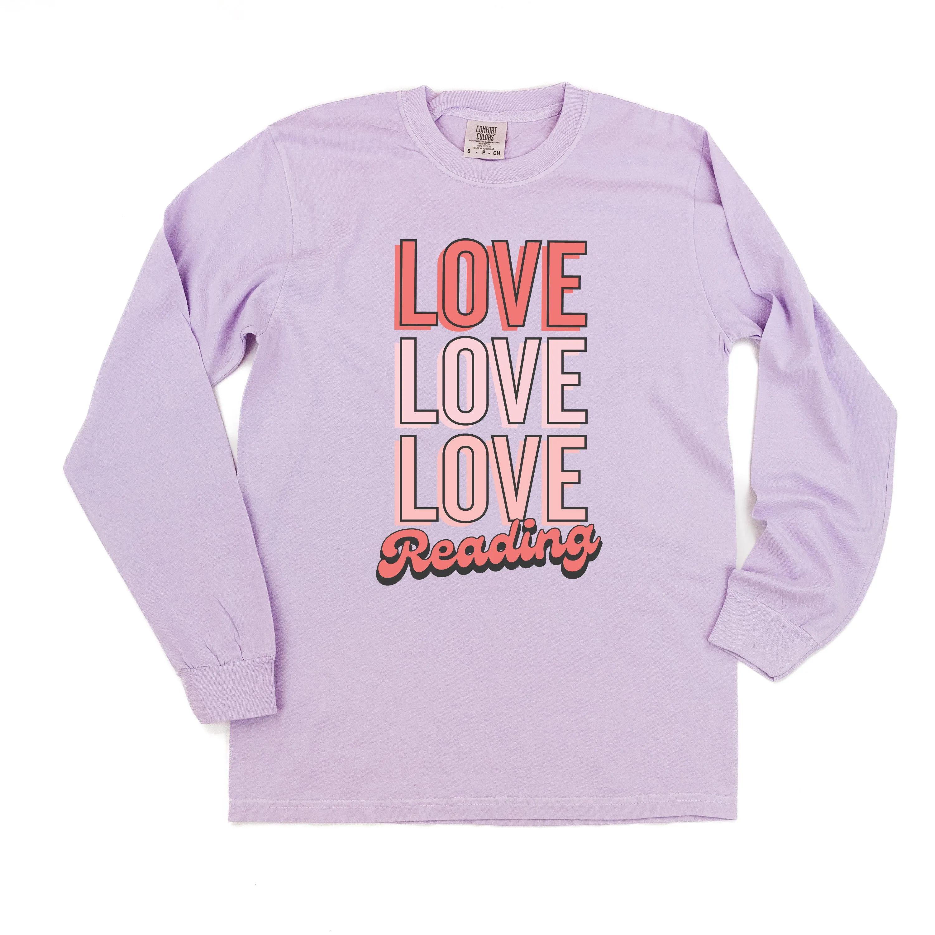 Love Love Love Reading - LONG SLEEVE Comfort Colors Tee