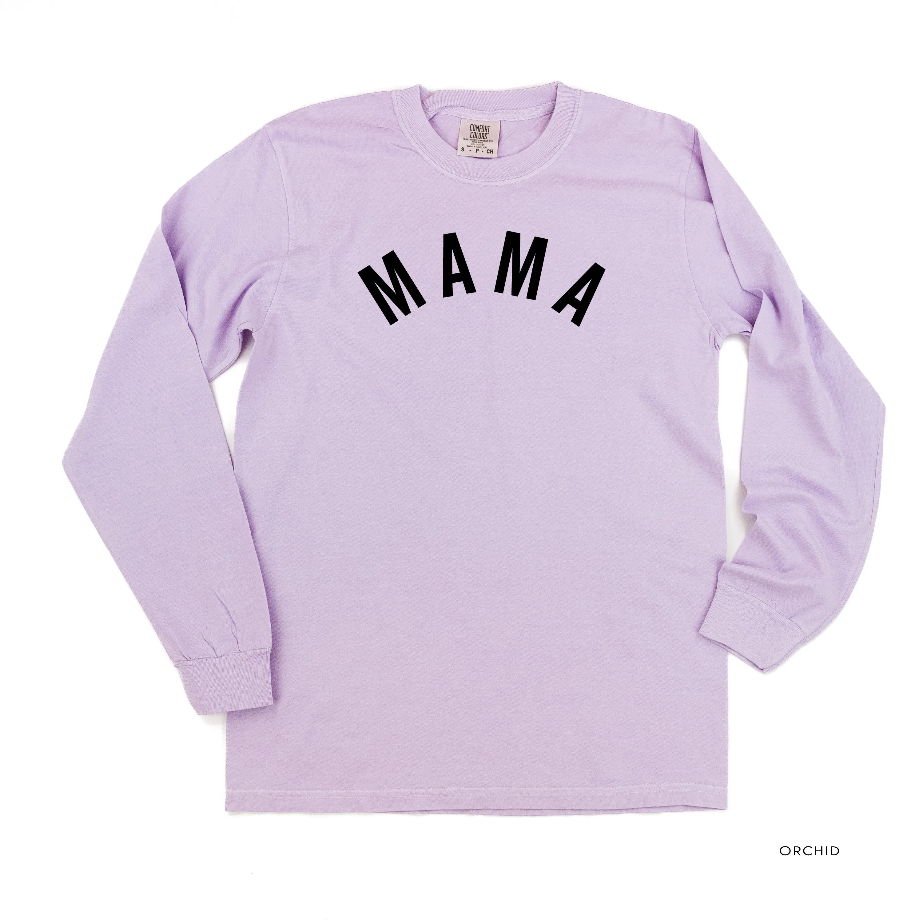 Mama (Arched) - Basics Collection - LONG SLEEVE Comfort Colors Tee