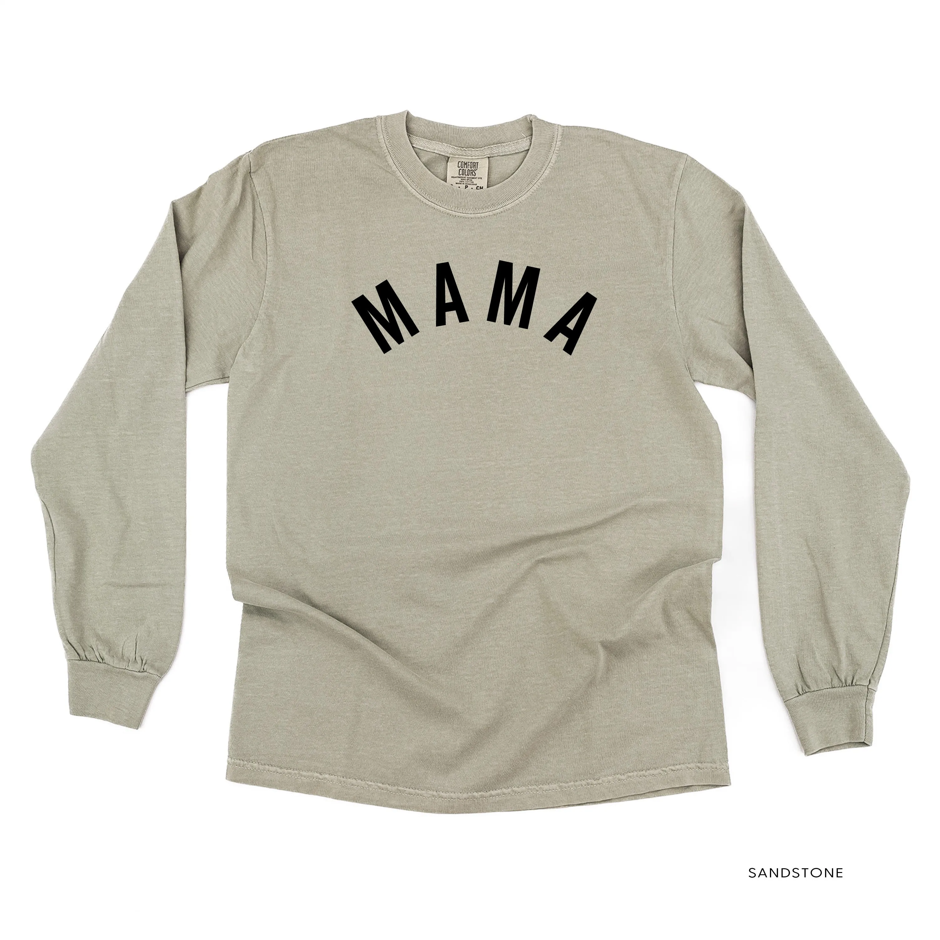 Mama (Arched) - Basics Collection - LONG SLEEVE Comfort Colors Tee