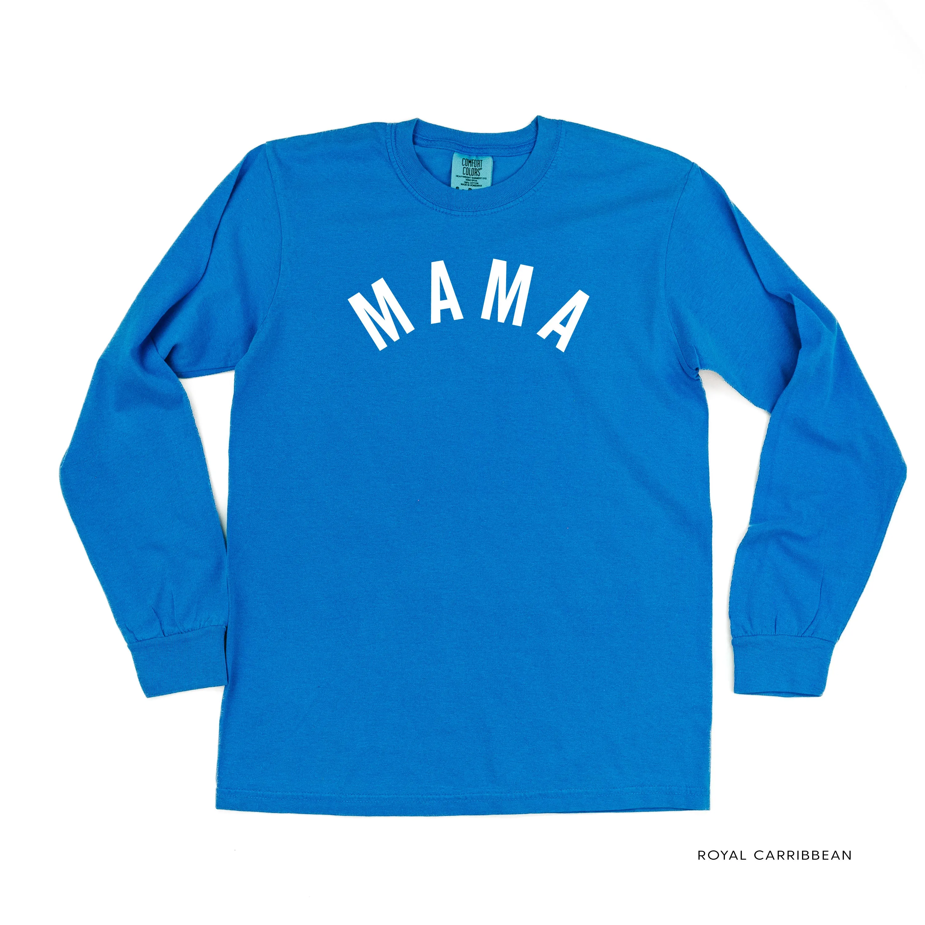 Mama (Arched) - Basics Collection - LONG SLEEVE Comfort Colors Tee