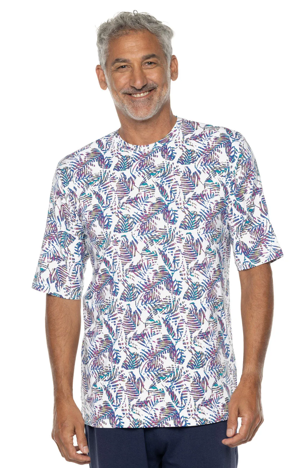 Men's Morada Everyday Short Sleeve T-Shirt | Magnolia Pink Beach Leaves