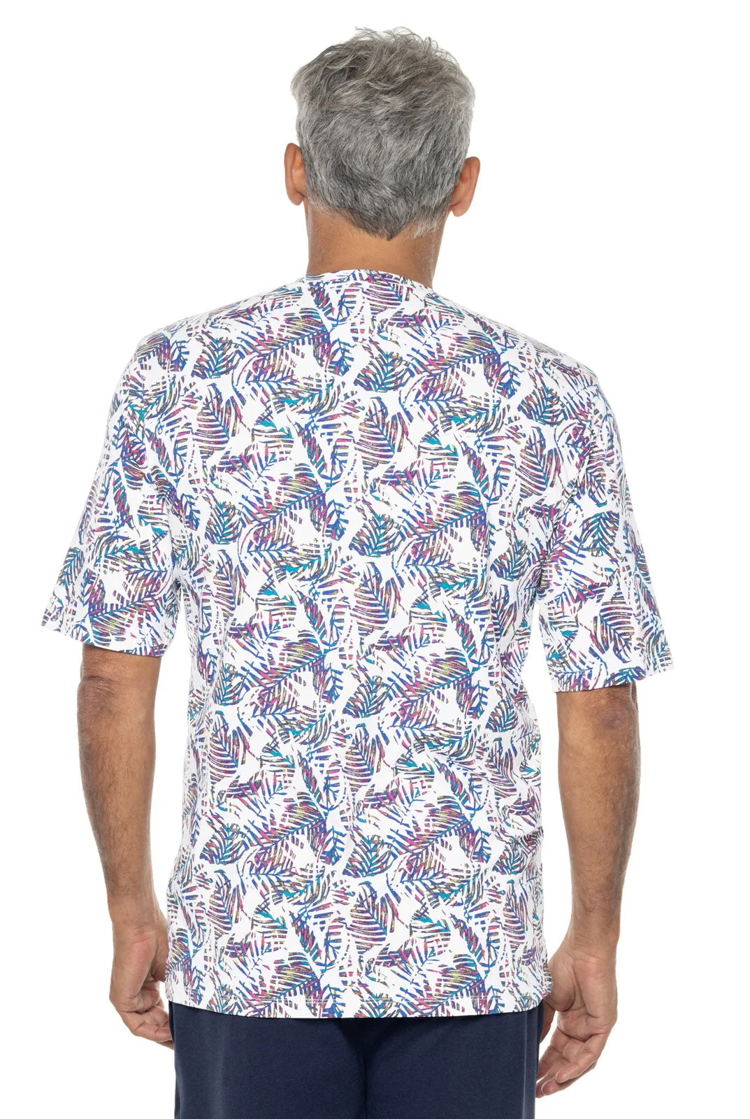 Men's Morada Everyday Short Sleeve T-Shirt | Magnolia Pink Beach Leaves