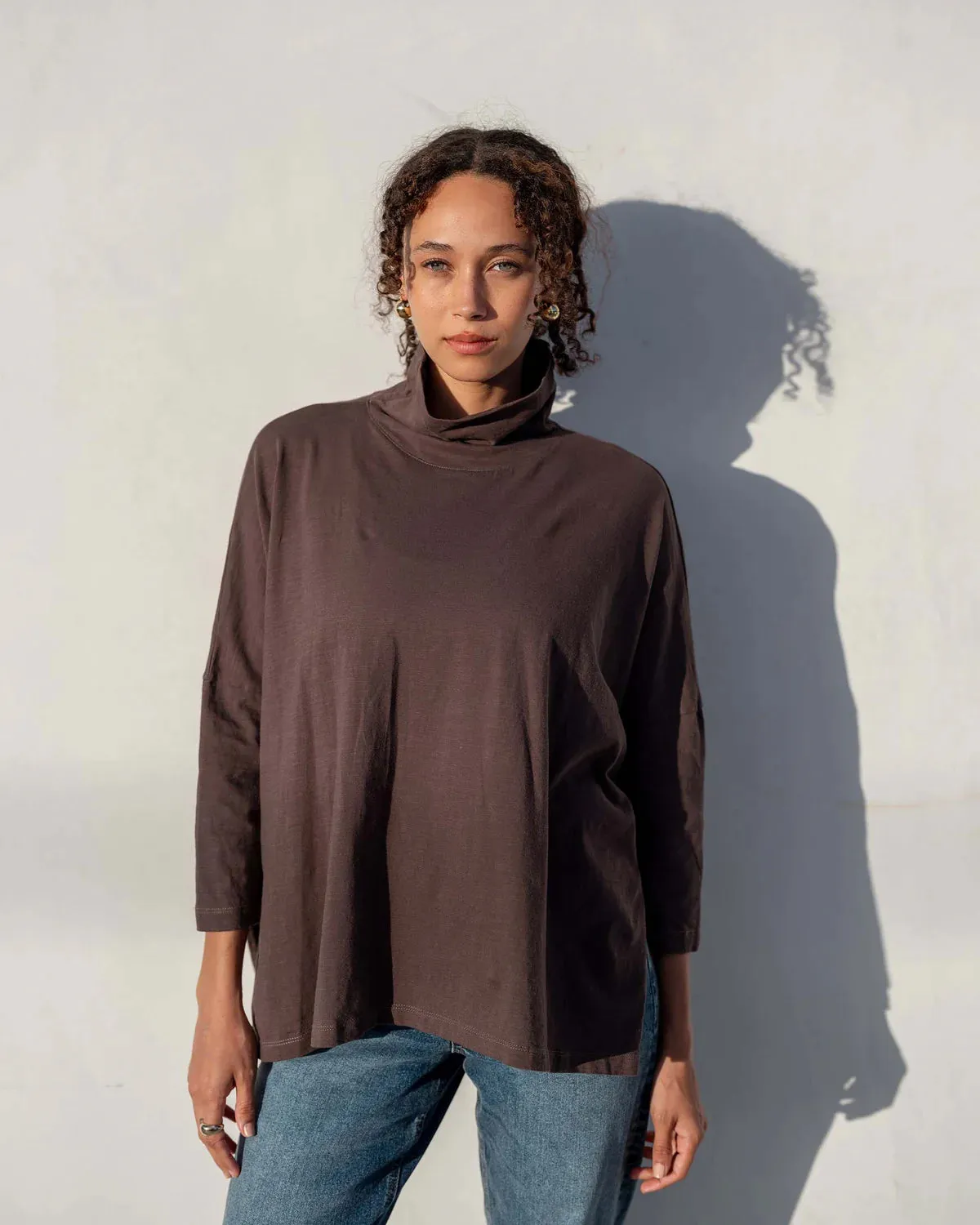 Mersea Catalina Turtleneck Tee Brownstone