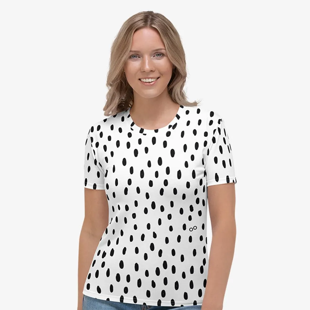 Monochrome Stretchy Tee "Dots"