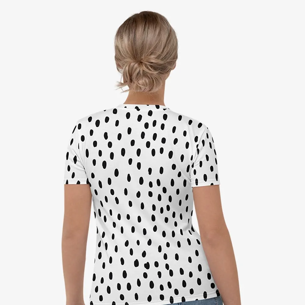 Monochrome Stretchy Tee "Dots"