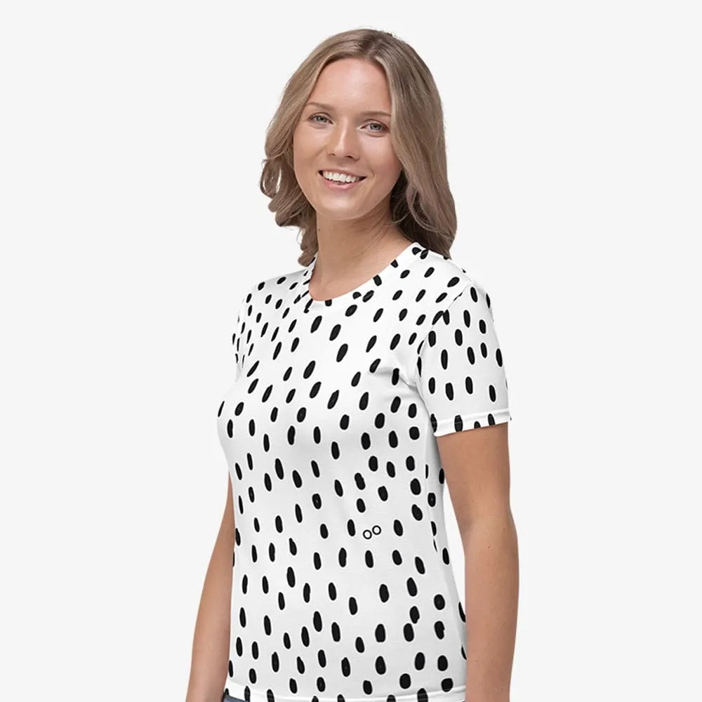 Monochrome Stretchy Tee "Dots"